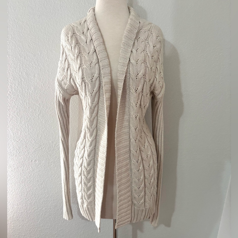 Matilda Jane Cozy Cream Cable Knit Sweater sz medium